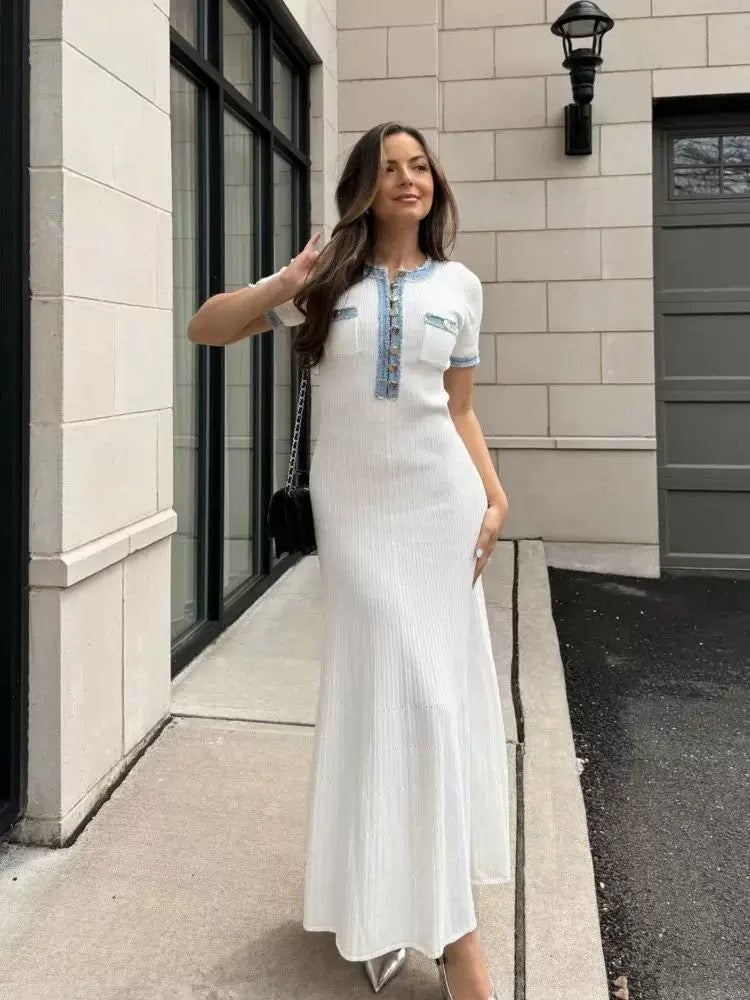 Sommerkleid - Weiß&Blau