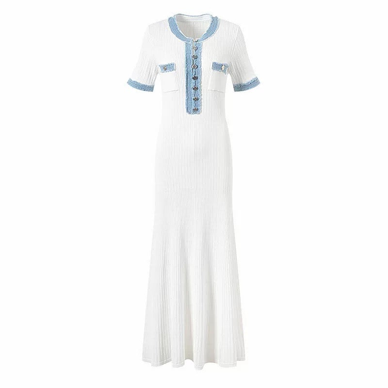 Sommerkleid - Weiß&Blau