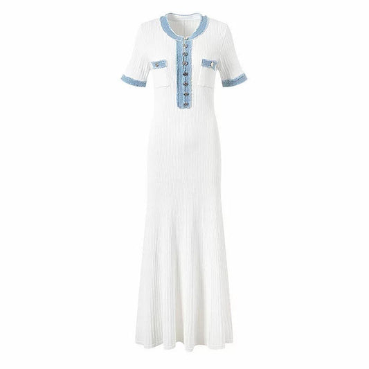 Sommerkleid - Weiß&Blau