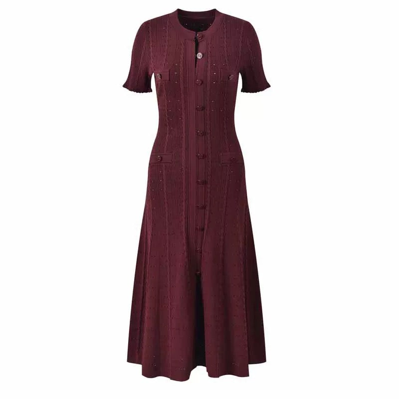 Sommerkleid - Weinrot